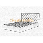 Chesterfield Classic Bett in anderen Farben mit Lattenrost