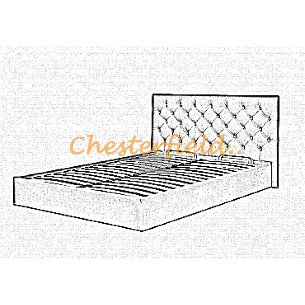 Chesterfield Classic Bett in anderen Farben mit Lattenrost