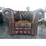 Klassisk Antik brun (A5) Chesterfield lænestol