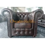 Klassisk Antik brun (A5) Chesterfield lænestol