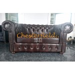Klassisk  brun 2 personer Chesterfield Sofa (A5) 