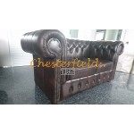 Klassisk  brun 2 personer Chesterfield Sofa (A5) 
