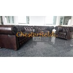 Klassisk  brun 2 personer Chesterfield Sofa (A5) 