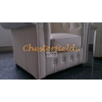 Klassisk Off-White (K2) Chesterfield lænestol