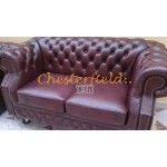 Windsor XL bordeaux Chesterfield 2 personer sofa (A7)