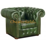 Klassisk XL Antik grun (A8) Chesterfield lænestol