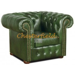 Klassisk Antik grøn (A8) Chesterfield lænestol