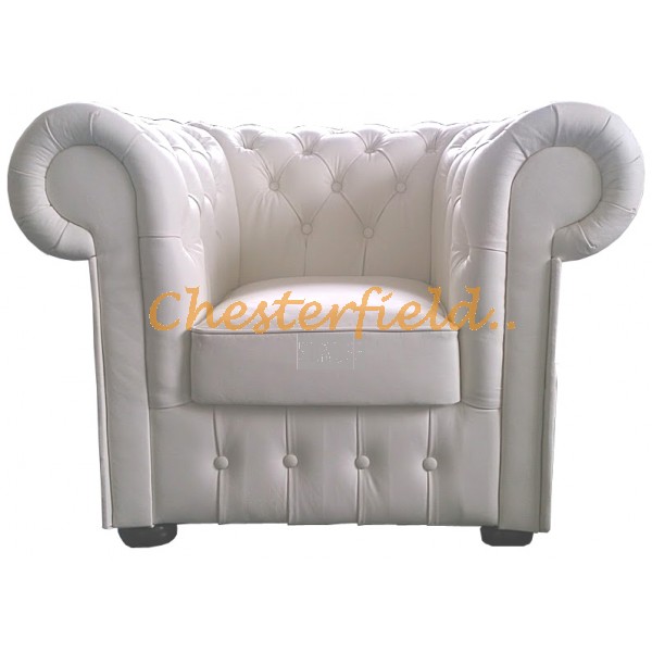 Klassisk Off-White (K2) Chesterfield lænestol