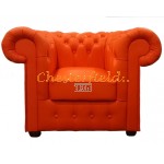 Klassisk XL Orange (K6) Chesterfield lænestol