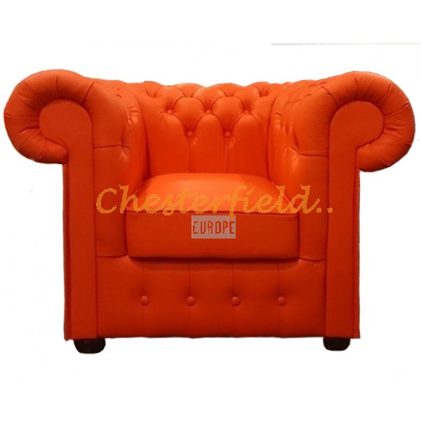 Klassisk XL Orange (K6) Chesterfield lænestol