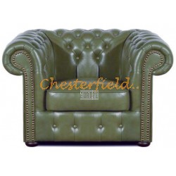 Klassisk olivengrøn (S14) Chesterfield lænestol