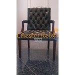King grøn (A8) Chesterfield lænestol