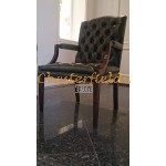 King grøn (A8) Chesterfield lænestol