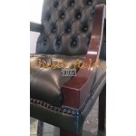 King grøn (A8) Chesterfield lænestol