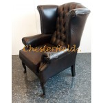 Queen brun (A5 mørk)  Chesterfield  lænestol 