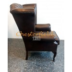 Queen brun (A5 mørk)  Chesterfield  lænestol 