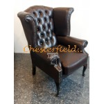 Queen brun (A5 mørk)  Chesterfield  lænestol 