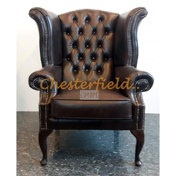 Queen brun (A5 mørk)  Chesterfield  lænestol 