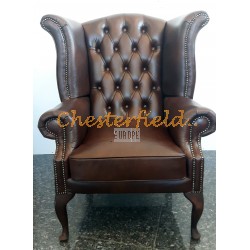 Queen brun (A5 Medium) Chesterfield lænestol