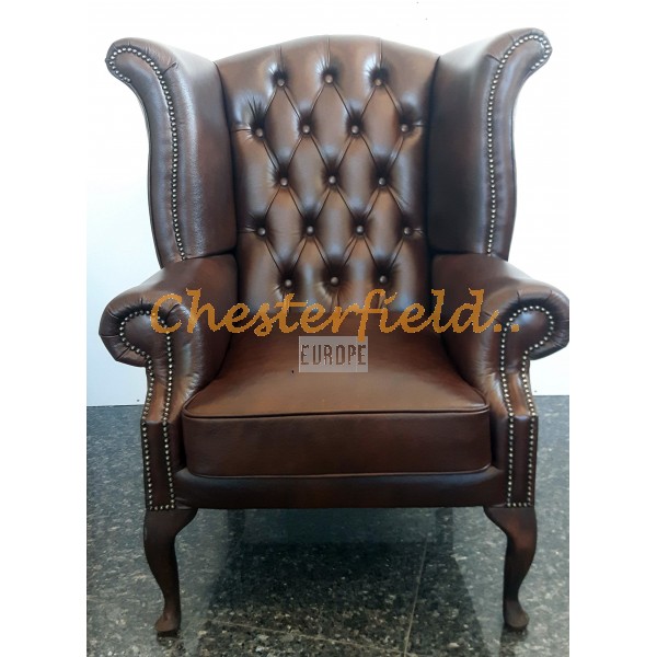 Queen brun (A5 Medium) Chesterfield lænestol