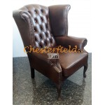 Queen brun (A5 Medium) Chesterfield lænestol