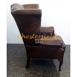 Queen brun (A5 Medium) Chesterfield lænestol