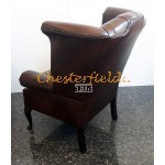 Queen brun (A5 Medium) Chesterfield lænestol