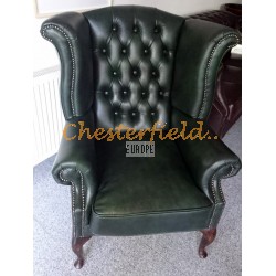 Queen grøn (A8) Chesterfield lænestol