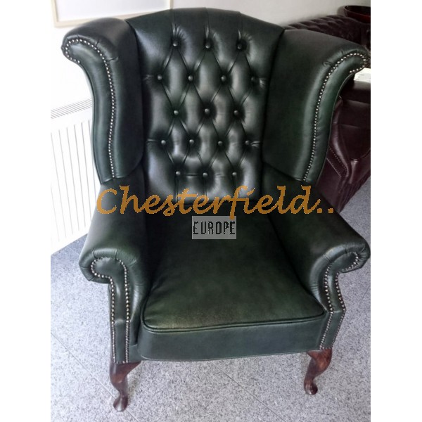 Queen grøn (A8) Chesterfield lænestol