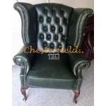 Queen grøn (A8) Chesterfield lænestol
