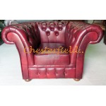 Windchester Antik bordeaux (A7) Chesterfield lænestol
