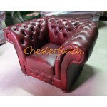 Windchester Antik bordeaux (A7) Chesterfield lænestol