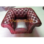 Windchester Antik bordeaux (A7) Chesterfield lænestol