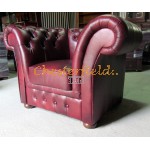 Windchester Antik bordeaux (A7) Chesterfield lænestol
