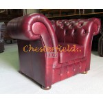 Windchester Antik bordeaux (A7) Chesterfield lænestol