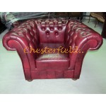Windchester Antik bordeaux (A7) Chesterfield lænestol
