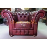 Windchester Antik bordeaux (A7) Chesterfield lænestol