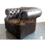 Windsor XL Antik brun (A5) Chesterfield lænestol