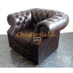 Windsor XL Antik brun (A5) Chesterfield lænestol
