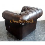 Windsor XL Antik brun (A5) Chesterfield lænestol