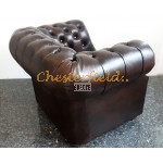 Windsor XL Antik brun (A5) Chesterfield lænestol