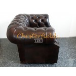 Windsor XL Antik brun (A5) Chesterfield lænestol
