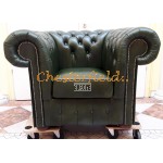 Klassisk XL Antik grun (A8) Chesterfield lænestol