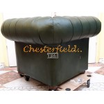 Klassisk XL Antik grun (A8) Chesterfield lænestol