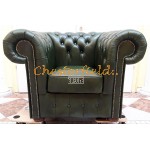 Klassisk XL Antik grun (A8) Chesterfield lænestol