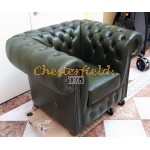 Klassisk XL Antik grun (A8) Chesterfield lænestol