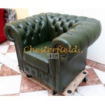 Klassisk XL Antik grun (A8) Chesterfield lænestol
