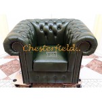 Klassisk XL Antik grun (A8) Chesterfield lænestol