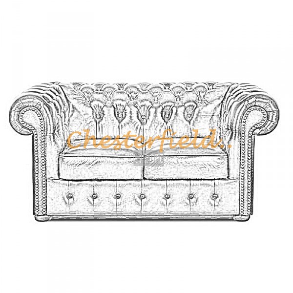 Vælg din egen farve og bestil Klassisk XL Chesterfield 2 personer sofa