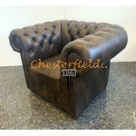 Klassisk Antik mellembrun (A5M) Chesterfield lænestol